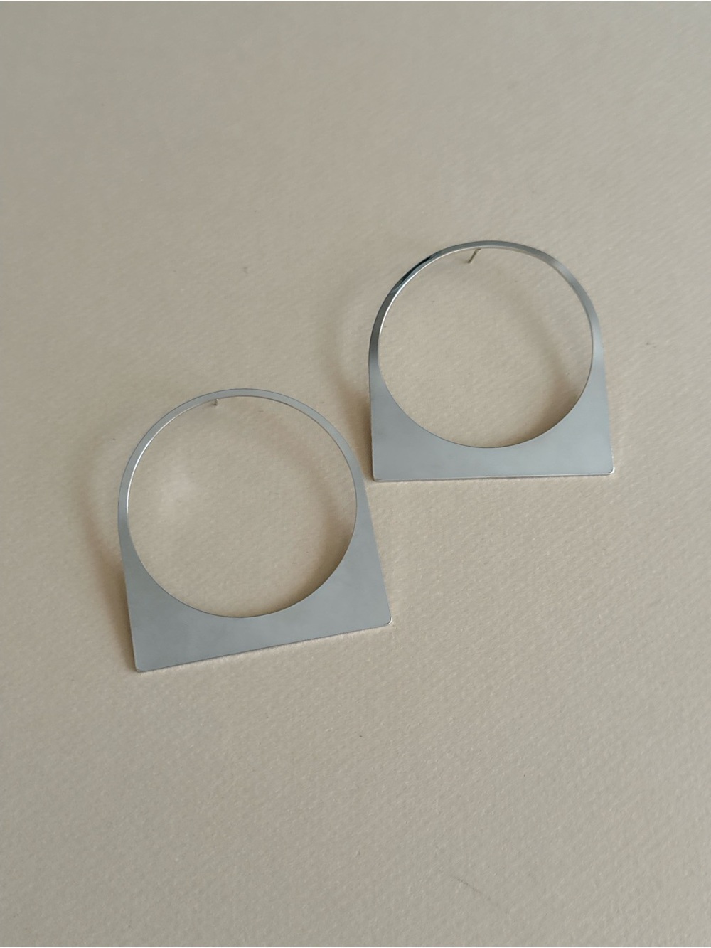 Geometric Hoop Earrings N2146 - Picture 2 of 3